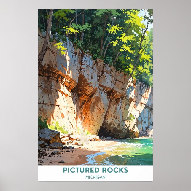 Affiche Pictured Rocks, Michigan (Devant)
