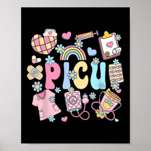 Affiche Picu Infirmière Stuff Retro Infirmière pédiatrique
