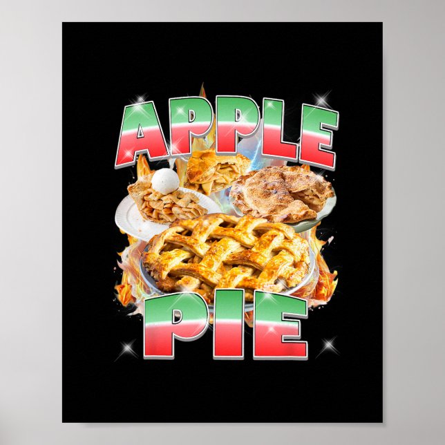 Affiche Pie de pomme de Thanksgiving Bootleg Rap Rock 90's (Devant)