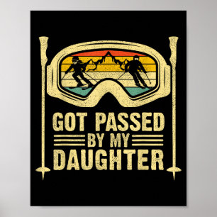 Affiche Pié par ma fille drôle de ski