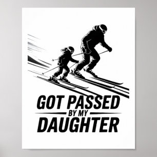 Affiche Pié par ma fille drôle de ski _49