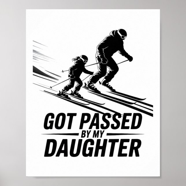 Affiche Pié par ma fille drôle de ski _49  (Devant)