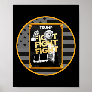 Affiche Pièce de monnaie de mème drôle de Trump Crypto Pré