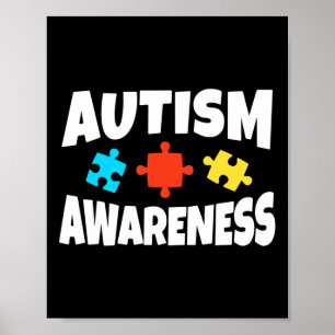 Affiche Pièce de puzzle de sensibilisation à l'autisme Sou