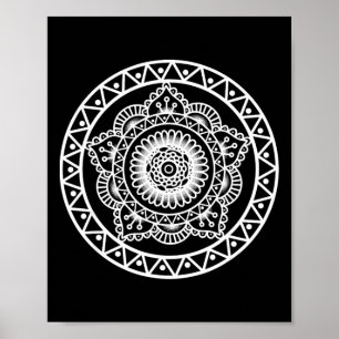 Affiche Pièce de vibration de géométrie sacrée Mandala d'a
