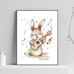 Affiche Pièce murale de pouponnière d'aquarelle personnali