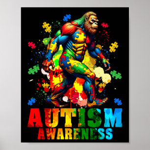 Affiche Pièces Bigfoot Et Puzzle Sensibilisation sur l'aut