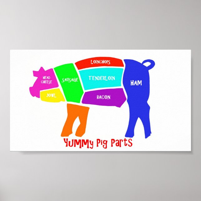Affiche Pièces de porc (Devant)