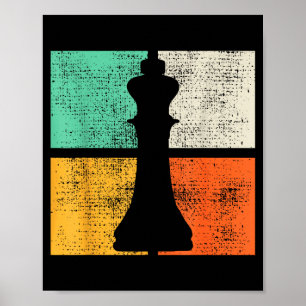 Affiche Pièces d'échecs Roi Joueur