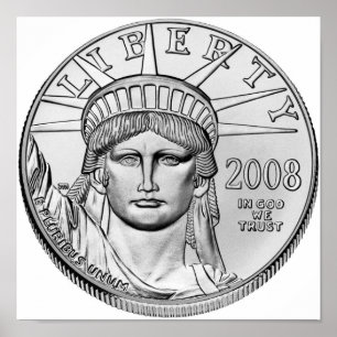 Affiche Pièces d'épreuve inversée en Platine de l'aigle am