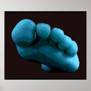Affiche Pied Bleu, 2005 Art Informatique.