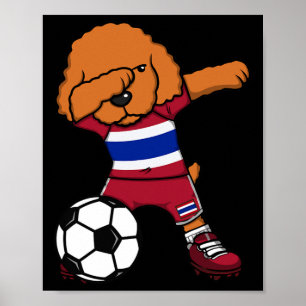Affiche Pied de chien caniche Dabbing Thailand Maillot de