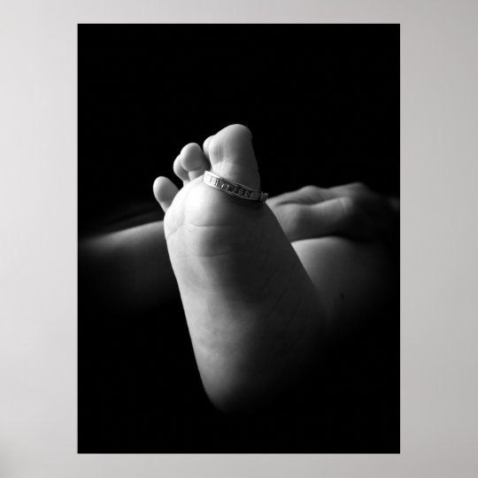 Affiche Pied Noir Et Blanc De Bebe Zazzle Fr