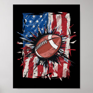 Affiche Pied patriotique 4 juillet Hommes Drapeau américai