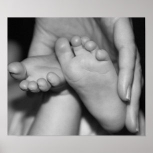 Affiche Pieds bébé mignons