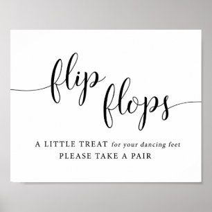 Affiche Pieds dansants Chaussures Mariage Flip Flop Signal