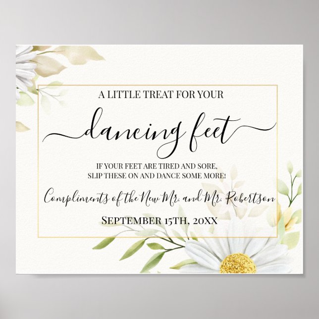 Affiche Pieds dansants Flip Flops Symbole de réception de  (Devant)