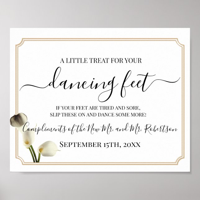 Affiche Pieds dansants Flip Flops Symbole de réception de  (Devant)