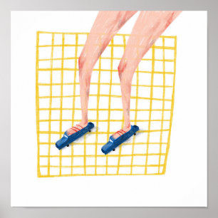 Affiche Pieds sur les voitures