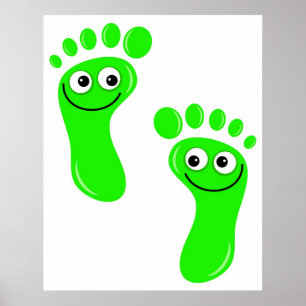 Affiche Pieds verts heureux