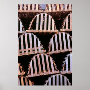 Affiche Piège de langouste en bois vertical