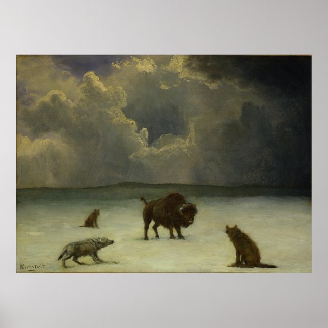 Affiche Piégé par Albert Bierstadt (Devant)