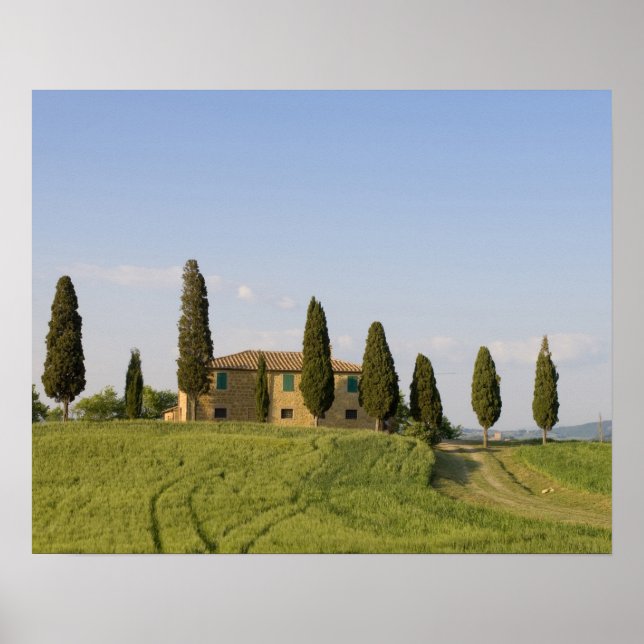 Affiche Pienza, Val d'Orcia, province de Sienne, Toscane, (Devant)