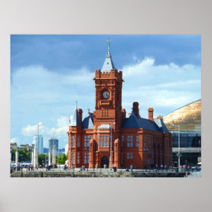 Affiche Pierhead Building, Cardiff, Pays de Galles, Royaum