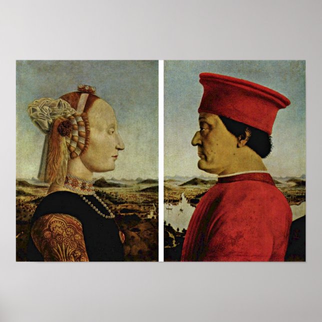 Affiche Piero della Francesca - Diptych (Devant)