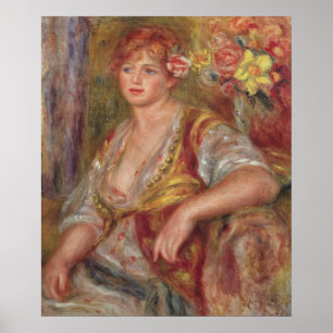 Affiche Pierre A Renoir   Blonde Woman with a Rose
