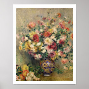 Affiche Pierre A Renoir Dahlias