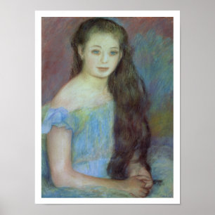 Affiche Pierre A Renoir Jeune fille aux yeux bleus