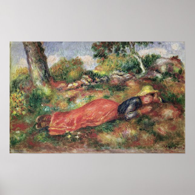 Affiche Pierre A Renoir | Jeune fille qui dort sur l'herbe (Devant)