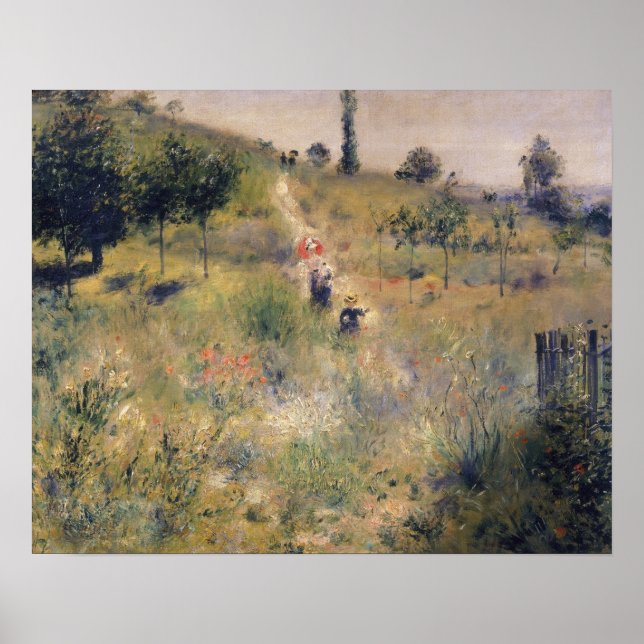 Affiche Pierre A Renoir | Le chemin à travers l'herbe long (Devant)