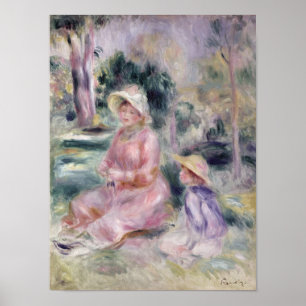 Affiche Pierre A Renoir   Madame Renoir et son fils Pierre