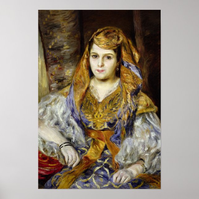 Affiche Pierre A Renoir | Mme C. Stora en robe algérienne (Devant)