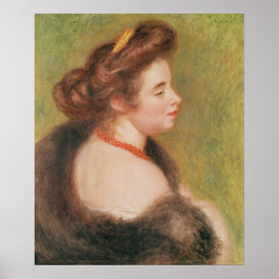 Affiche Pierre A Renoir Portrait de Mme Maurice Denis