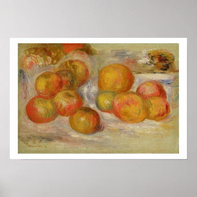 Affiche Pierre A Renoir | Vie continue avec les pommes (Devant)