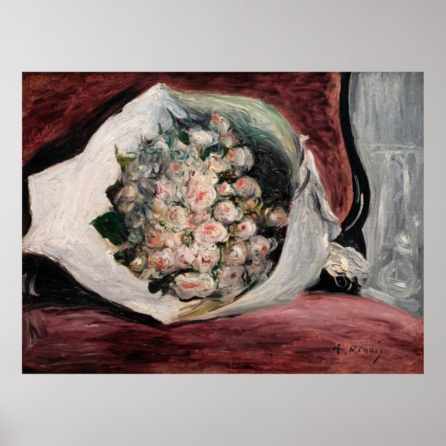 Affiche Pierre-Auguste Renoir - Bouquet dans une boîte (Devant)