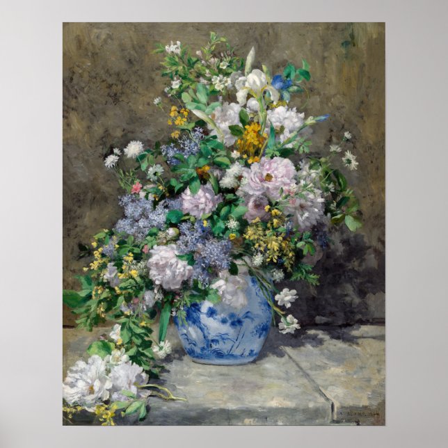 Affiche Pierre-Auguste Renoir - Bouquet de printemps (Devant)