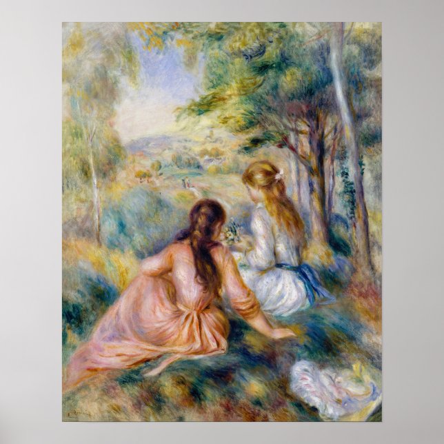 Affiche Pierre-Auguste Renoir - Dans la prairie (Devant)
