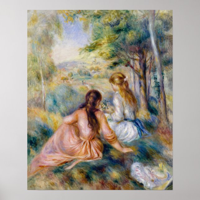 Affiche Pierre-Auguste Renoir - Dans le pré (Devant)