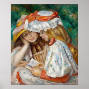 Affiche Pierre-Auguste Renoir - Deux Filles Lecture