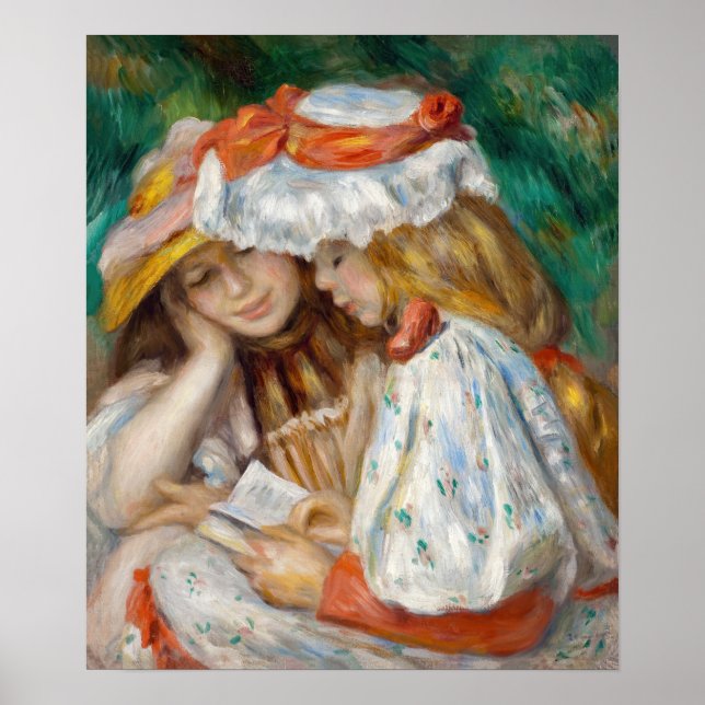 Affiche Pierre-Auguste Renoir - Deux Filles Lecture (Devant)
