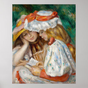 Affiche Pierre-Auguste Renoir - Deux filles lisant