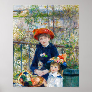 Affiche Pierre-Auguste Renoir - Deux sœurs sur la terrasse