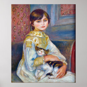 Affiche Pierre-Auguste Renoir - Enfant avec chat