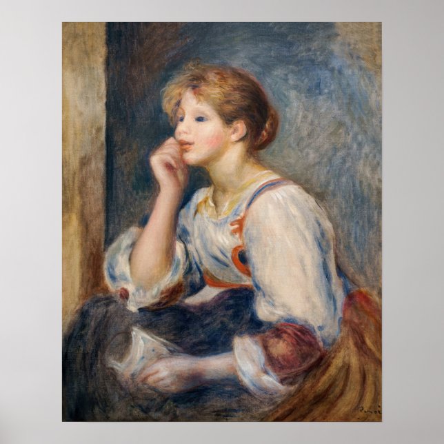Affiche Pierre-Auguste Renoir - Femme à une Lettre (Devant)
