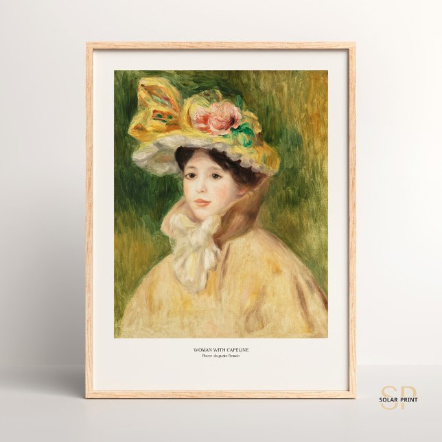 Affiche Pierre-Auguste Renoir Femme avec Capeline Art (Créateur téléchargé)