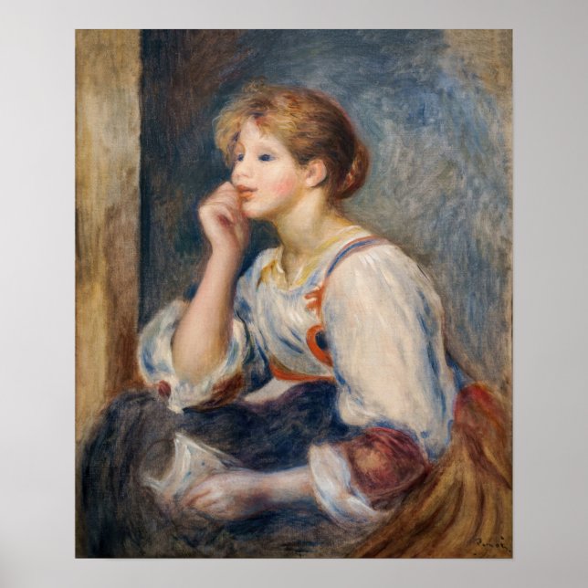 Affiche Pierre-Auguste Renoir - Femme avec une lettre (Devant)